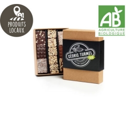 Mini tablettes gourmandes chocolat noir au caramel fleur de sel
