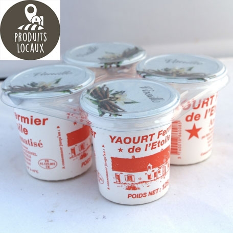 Yaourts aromatisés vanille (125g x4)