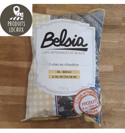 Chips artisanales de Beauce ail, basilic et sel de l'île de Ré (150g)
