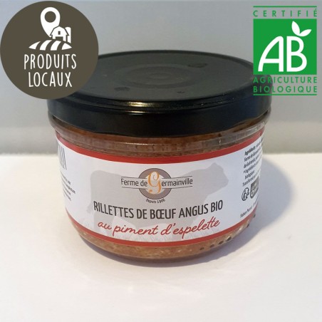 Rillettes de boeuf ANGUS BIO au piment d'espelette