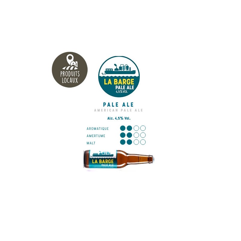 Bière La barge blonde Pale Ale (33 cl) Bière La barge blonde Pale Ale (33 cl)