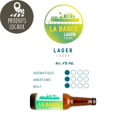 Bière La barge Lager (33 cl)