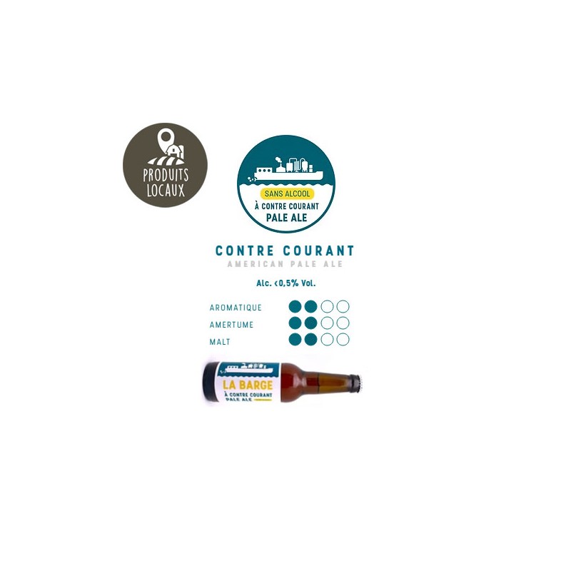 Bière La barge blonde Pale Ale SANS ALCOOL (33 cl) Bière La barge blonde Pale Ale SANS ALCOOL (33 cl)